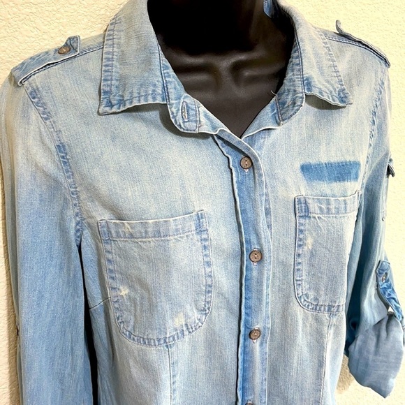 Life In Progress Anthropologie Chambray Shirt - Picture 4 of 7